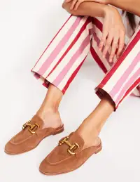 Iris Snaffle Mule Loafers-Tan(36)
