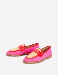 Nya Penny Loafers-Pink/Natural Colourblock(36)