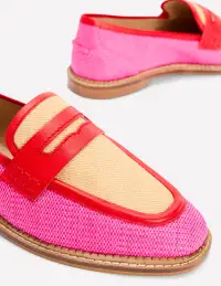 Nya Penny Loafers-Pink/Natural Colourblock(36)