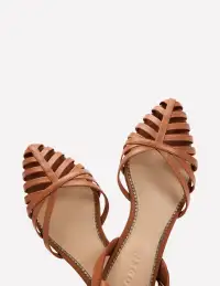 Multi Strap Pointed Sandals-Tan(36)