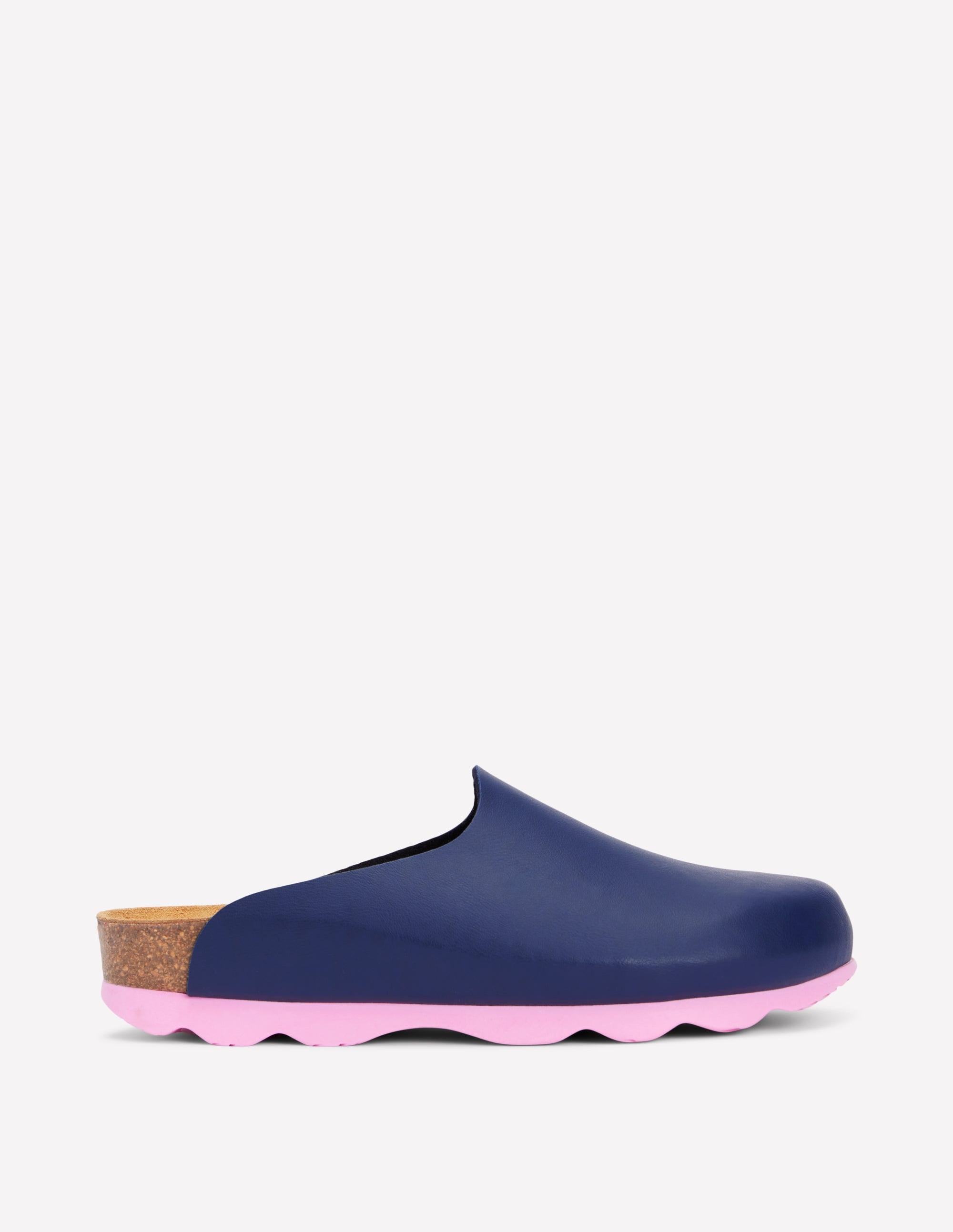 Colour Block Clogs-Navy/Soft Pink