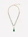 Long Line Layer Necklace-Green