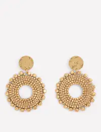 Circle Motif Earrings-Gold