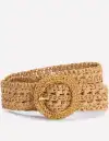 Interest Raffia Belt-Natural