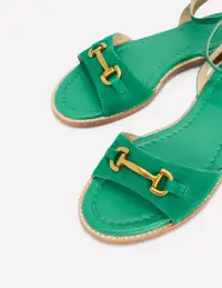 Iris Snaffle Flat Sandals-Rich Emerald(36)