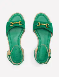 Iris Snaffle Flat Sandals-Rich Emerald(36)