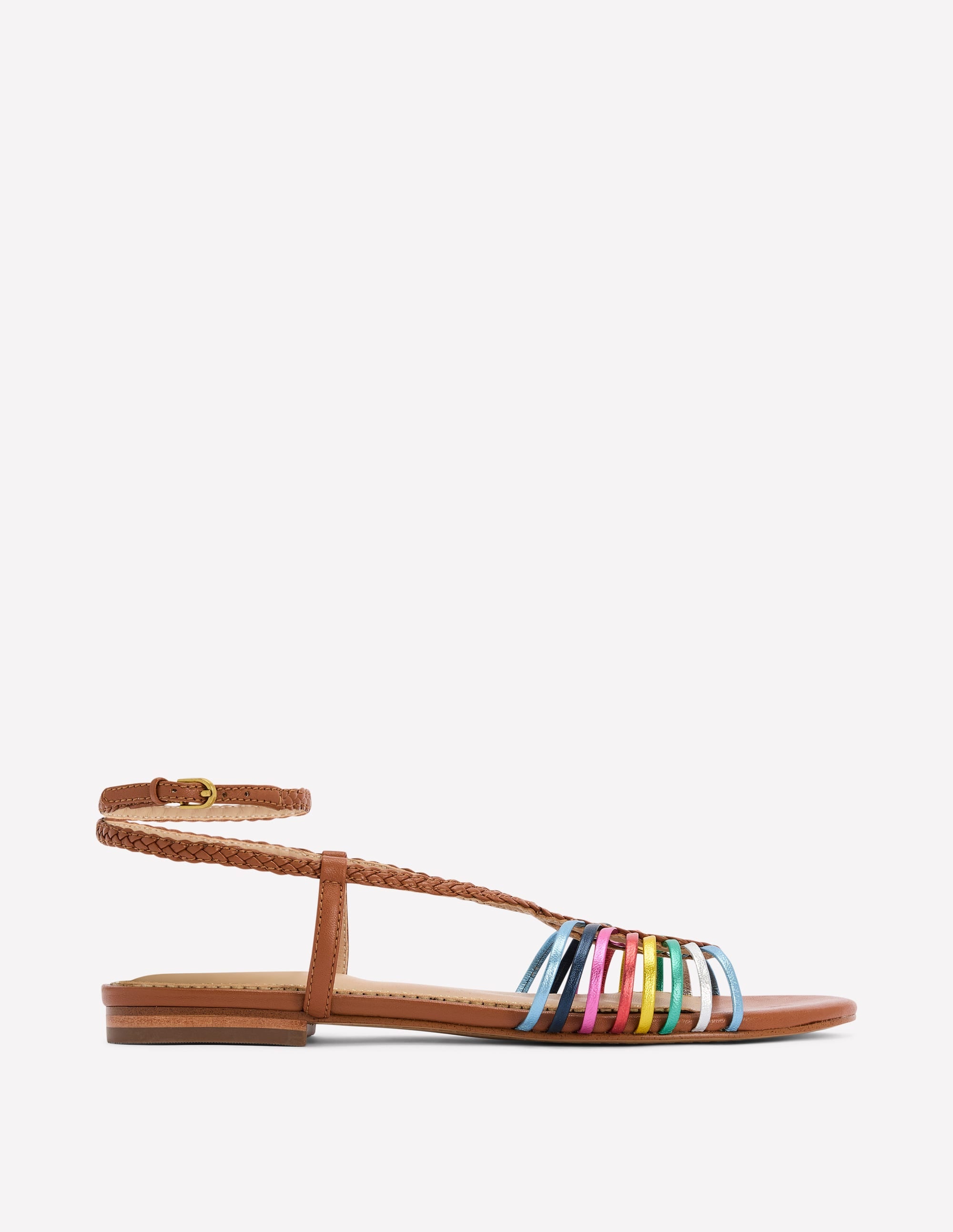 Multi Strap Flat Sandal-Multi