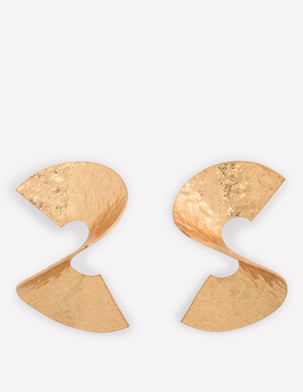 Statement Spiral Earrings-Gold