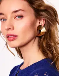 Statement Spiral Earrings-Gold(ONE)