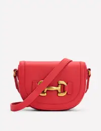 Iris Leather Mini Satchel-Red