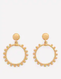 Circle Ring Earrings-Gold