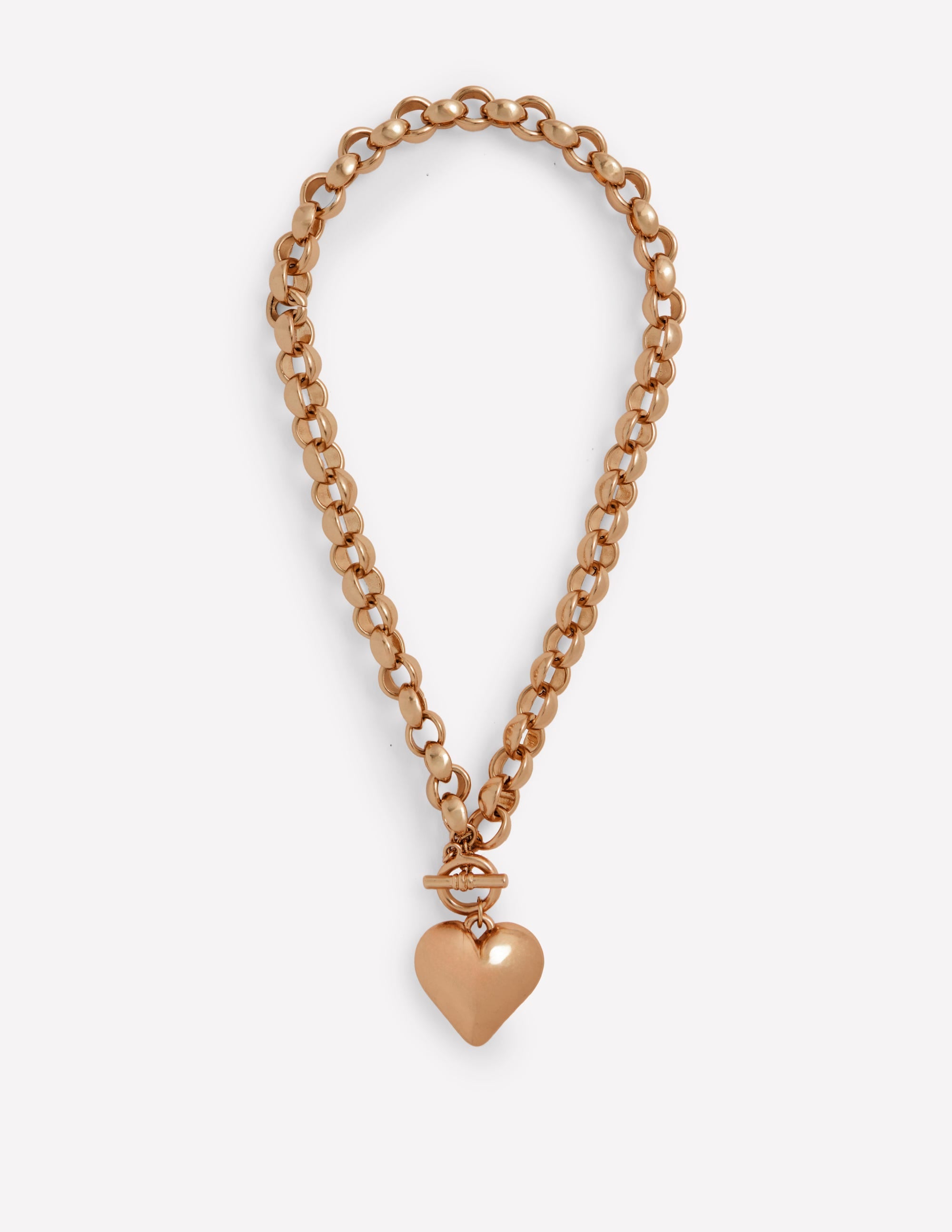 Chunky Heart Necklace-Gold