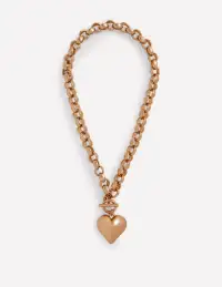 Chunky Heart Necklace-Gold