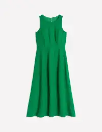 Carla Linen Midi Dress-Rich Emerald(Petite,2)