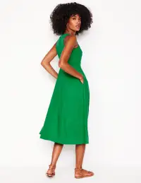 Carla Linen Midi Dress-Rich Emerald(Petite,2)