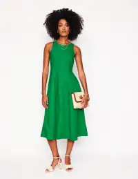 Carla Linen Midi Dress-Rich Emerald(Petite,2)