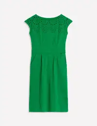 Florrie Broderie Dress-Rich Emerald(Petite,2)