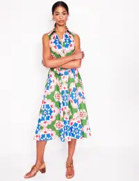 Amy Sleeveless Shirt Dress-Multi. Bloom Geo(Petite,2)