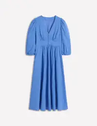 Lola Blouson Maxi Dress-Ocean Blue(Petite,2)