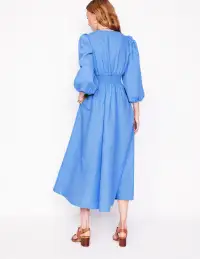 Lola Blouson Maxi Dress-Ocean Blue(Petite,2)