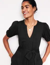 Sofia Trim Jersey Midi Dress-Black(Petite,2)