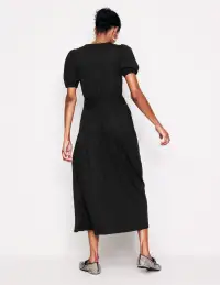 Sofia Trim Jersey Midi Dress-Black(Petite,2)
