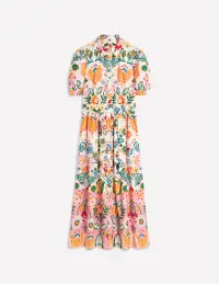Alexa Maxi Shirt Dress-Ivory. Tulip Fusion(Petite,2)