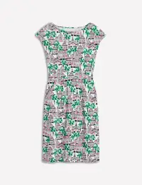 Florrie Jersey Dress-Ivory. Botanical Greenhouse(Petite,2)