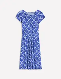Amelie Jersey Dress-Bright Blue. Blossomy(Petite,2)