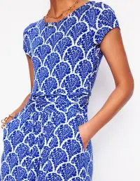 Amelie Jersey Dress-Bright Blue. Blossomy(Petite,2)