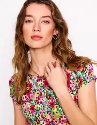 Amelie Jersey Dress-Multi. Wildflower Garden(Petite,2)
