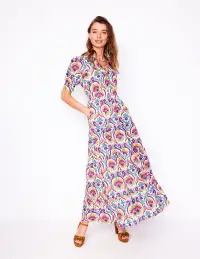 Bella Puff Sleeve Maxi Dress-Multi. Ornamental Floral(Petite,2)