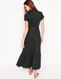 Cressida Jersey Shirt Dress-Black(Petite,2)