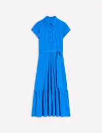 Cressida Jersey Shirt Dress-Gallery Blue(Petite,2)