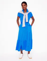 Cressida Jersey Shirt Dress-Gallery Blue(Petite,2)