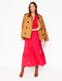 Cressida Jersey Shirt Dress-Jewel Red(Petite,2)