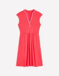 Chloe Embroidered Short Dress-Jam Red(Petite,2)