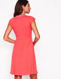 Chloe Embroidered Short Dress-Jam Red(Petite,2)