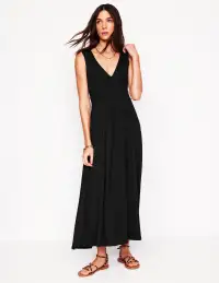 Olympia Jersey Maxi Dress-Black(Petite,2)