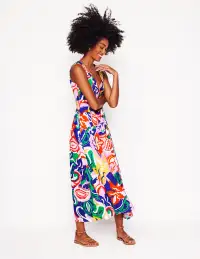Olympia Jersey Maxi Dress-Multi. Foliage Twirl(Petite,2)