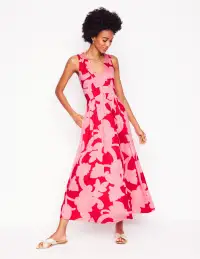 Olympia Jersey Maxi Dress-Poppy Red. Paisley Whirl(Petite,2)