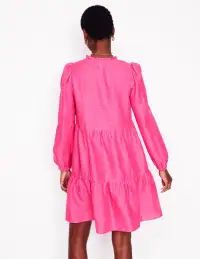 Esme Linen Short Dress-Pink Peony(Regular,2)