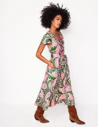 Nicola Jersey Tea Dress-Multi. Scallop Paisley(Petite,2)