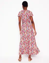 Nicola Jersey Tea Dress-Multi. Wildflower Garden(Petite,2)