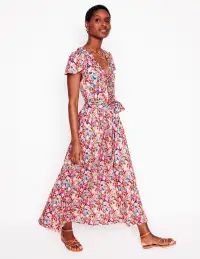 Nicola Jersey Tea Dress-Multi. Wildflower Garden(Petite,2)