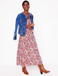 Nicola Jersey Tea Dress-Multi. Wildflower Garden(Petite,2)