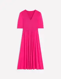 Bethany Smocked Jersey Dress-Pink Peony(Petite,2)
