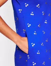 Leah Jersey T-shirt Dress-Gallery Blue. Cherry Ditsy(Petite,2)