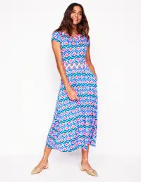 Melanie Jersey Midi Dress-Gallery Blue. Ivy Trellis(Petite,2)