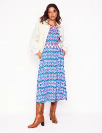 Melanie Jersey Midi Dress-Gallery Blue. Ivy Trellis(Petite,2)